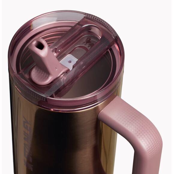 STANLEY QUENCHER PROTOUR FLIP STRAW TUMBLER, 30 OZ- POLISHED ROSE GOLD - Picture 4 of 4